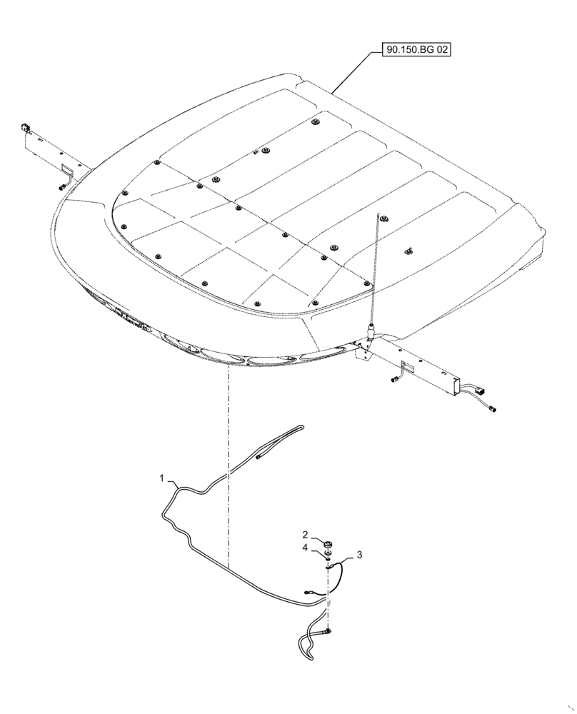 Схема запчастей Case IH 7130 - (55.512.AA[01]) - ANTENNA, BUSINESS BAND (55) - ELECTRICAL SYSTEMS