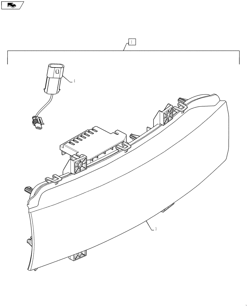 Схема запчастей Case IH STEIGER 400 - (88.055.18) - DIA KIT, ADDITIONAL PRODUCTS - HIGH INTENSITY DISCHARGE (HID) LIGHTING KIT - 2 HALOGENS, 1HID (88) - ACCESSORIES