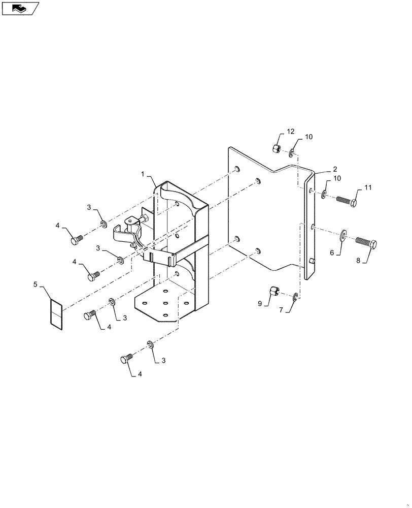 Схема запчастей Case IH STEIGER 400 - (05.102.AA[01]) - FIRE EXTINGUISHER - BRACKET & MOUNT (05) - SERVICE & MAINTENANCE