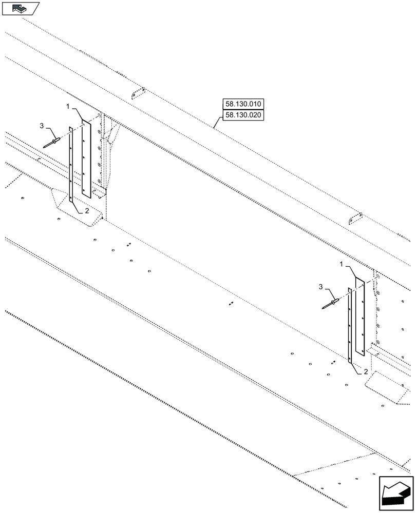 Схема запчастей Case IH 3050-16FT - (58.130.400) - PROTECTION SEAL (58) - ATTACHMENTS/HEADERS