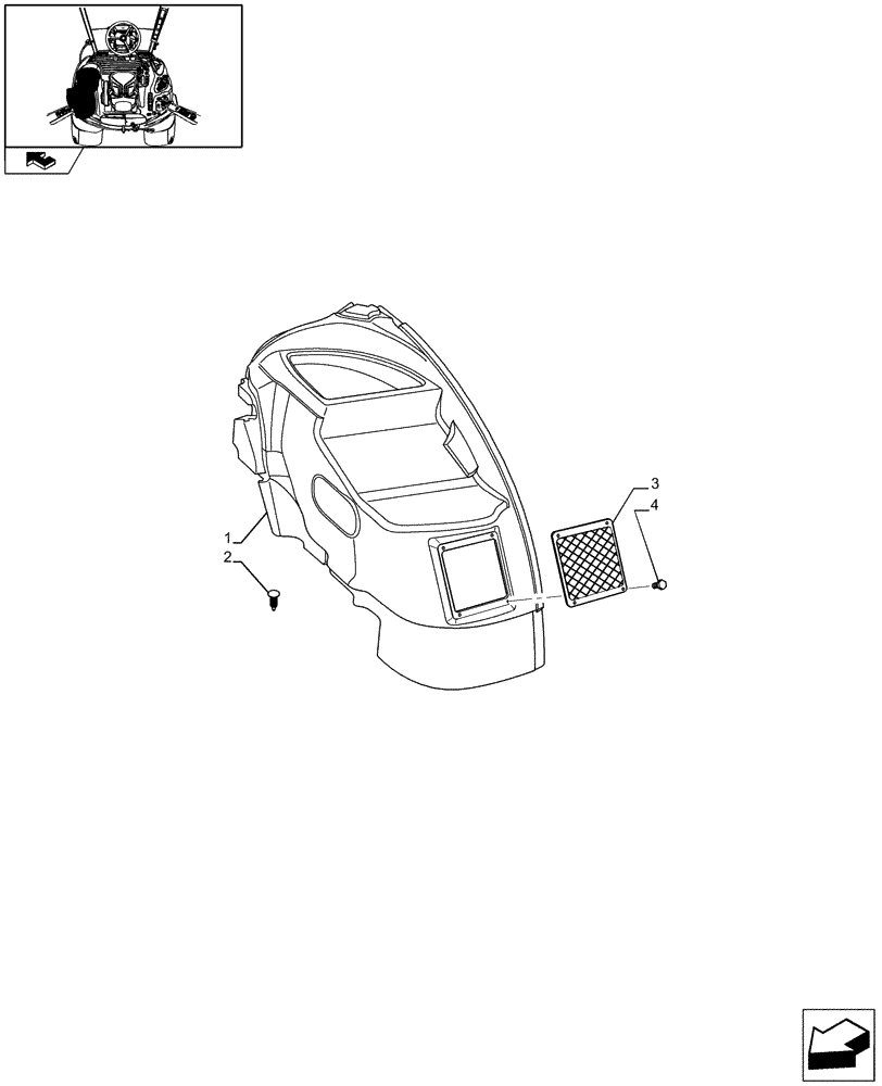 Схема запчастей Case IH PUMA 180 - (1.93.0/04[01A]) - (VAR.671) FRONT LEFT CAB STORAGE BOX - D9014 (10) - OPERATORS PLATFORM/CAB