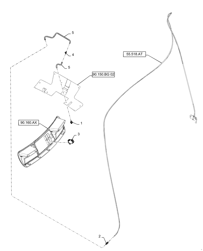 Схема запчастей Case IH 7230 - (55.518.AV) - WINDSHIELD WASHER FLUID SPRAY NOZZLE (55) - ELECTRICAL SYSTEMS