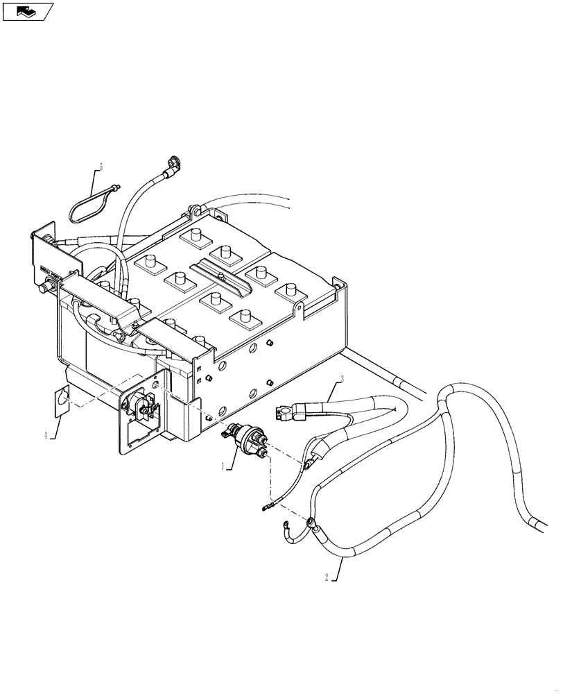 Схема запчастей Case IH STEIGER 450 - (55.302.AI[02]) - BATTERY DISCONNECT - STARTER (55) - ELECTRICAL SYSTEMS