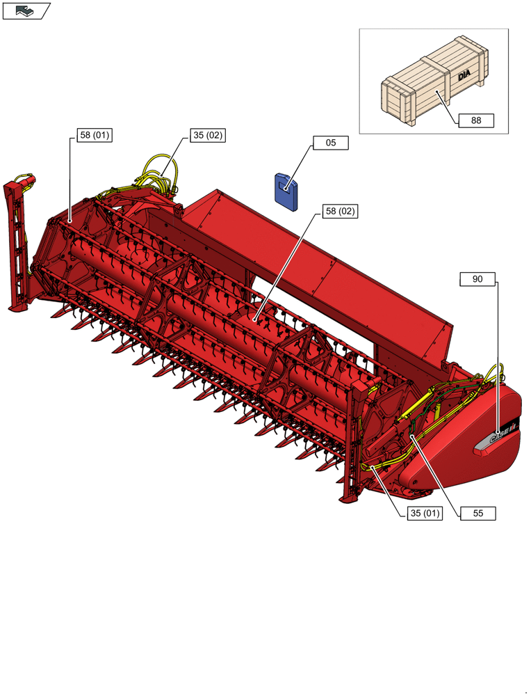 Схема запчастей Case IH 3050-25FT L - (00.000.00) - MAIN PICTORIAL INDEX - COMPLETE UNIT (00) - GENERAL & PICTORIAL INDEX
