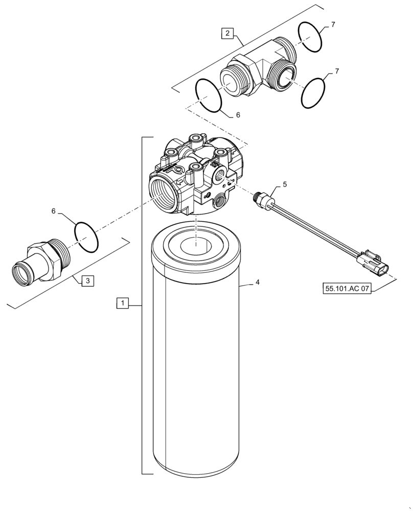 Схема запчастей Case IH 9240 - (35.300.BP) - FILTER, RETURN, HYDRAULIC OIL RESERVOIR (35) - HYDRAULIC SYSTEMS