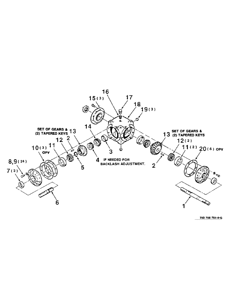 Схема запчастей Case IH 8330 - (2-22) - GEARBOX ASSEMBLY, 700705761 COMPLETE (09) - CHASSIS