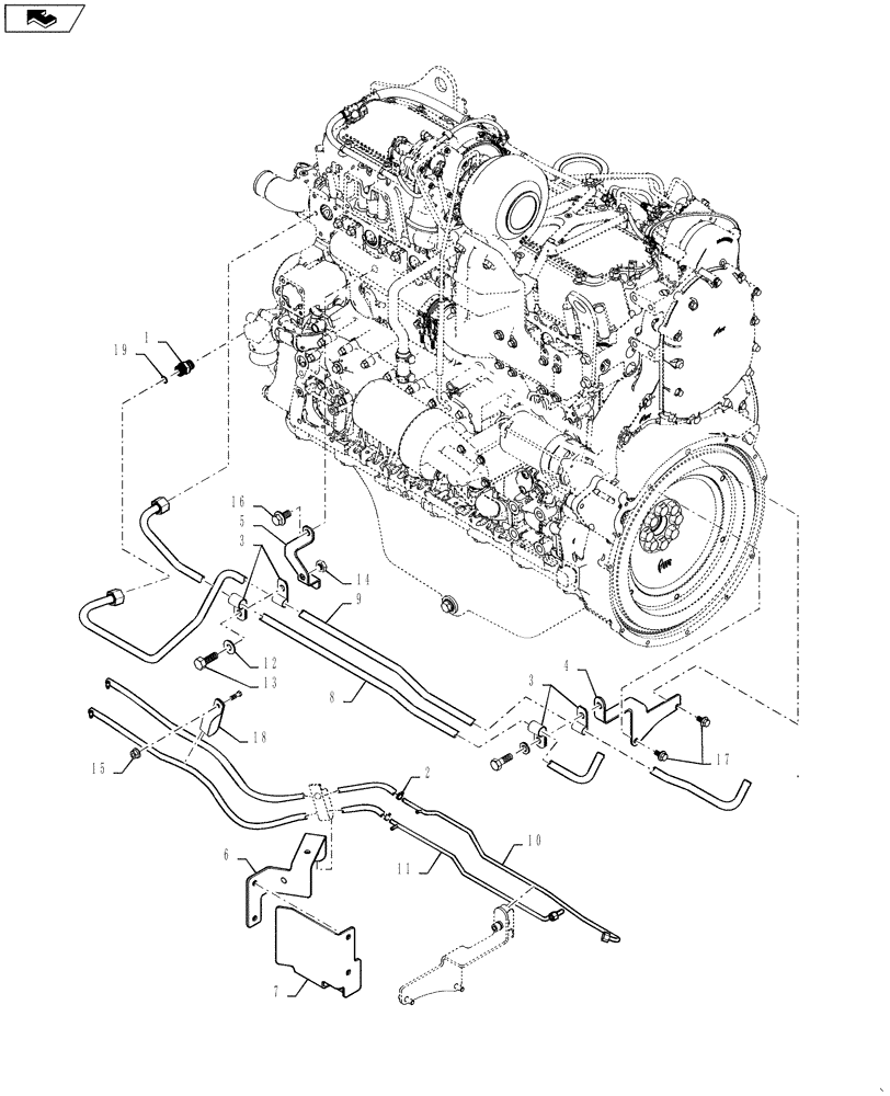 Схема запчастей Case IH STEIGER 350 - (50.100.AP[02]) - HEATING SYSTEM - PLUMBING, 9L - STEIGER 350 (50) - CAB CLIMATE CONTROL