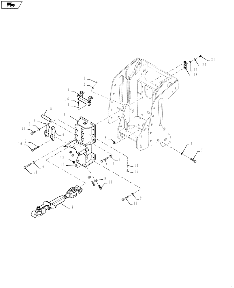 Схема запчастей Case IH STEIGER 450 - (37.120.AX[02]) - 3 POINT HITCH - LINKAGE W/O PTO (37) - HITCHES, DRAWBARS & IMPLEMENT COUPLINGS