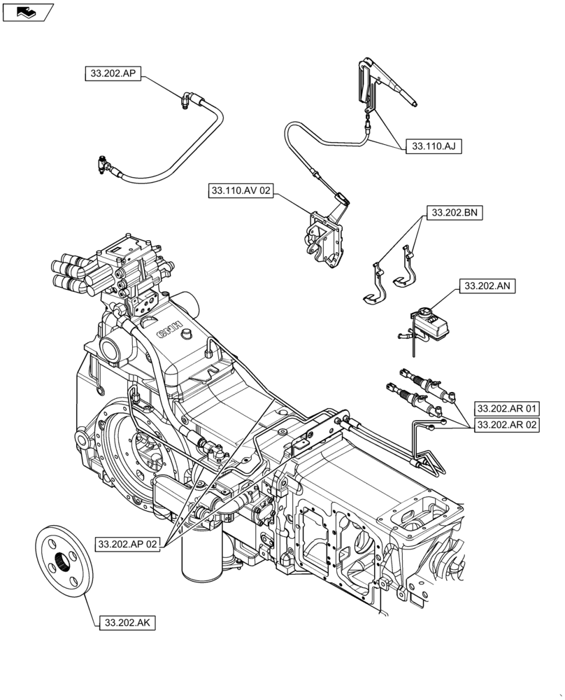 Схема запчастей Case IH MAXXUM 140 - (00.000.33) - PICTORIAL INDEX - BRAKES & CONTROLS (00) - GENERAL & PICTORIAL INDEX