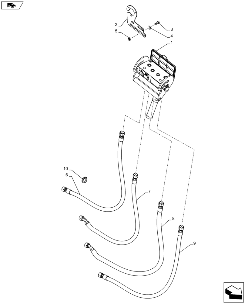 Схема запчастей Case IH MAXXUM 140 - (35.701.AD[03]) - VAR - 331605, 743847 - NAR LOADER READY SIDEFRAMES -FAST-FITTING CONNECTION AND PIPES (37) - HITCHES, DRAWBARS & IMPLEMENT COUPLINGS