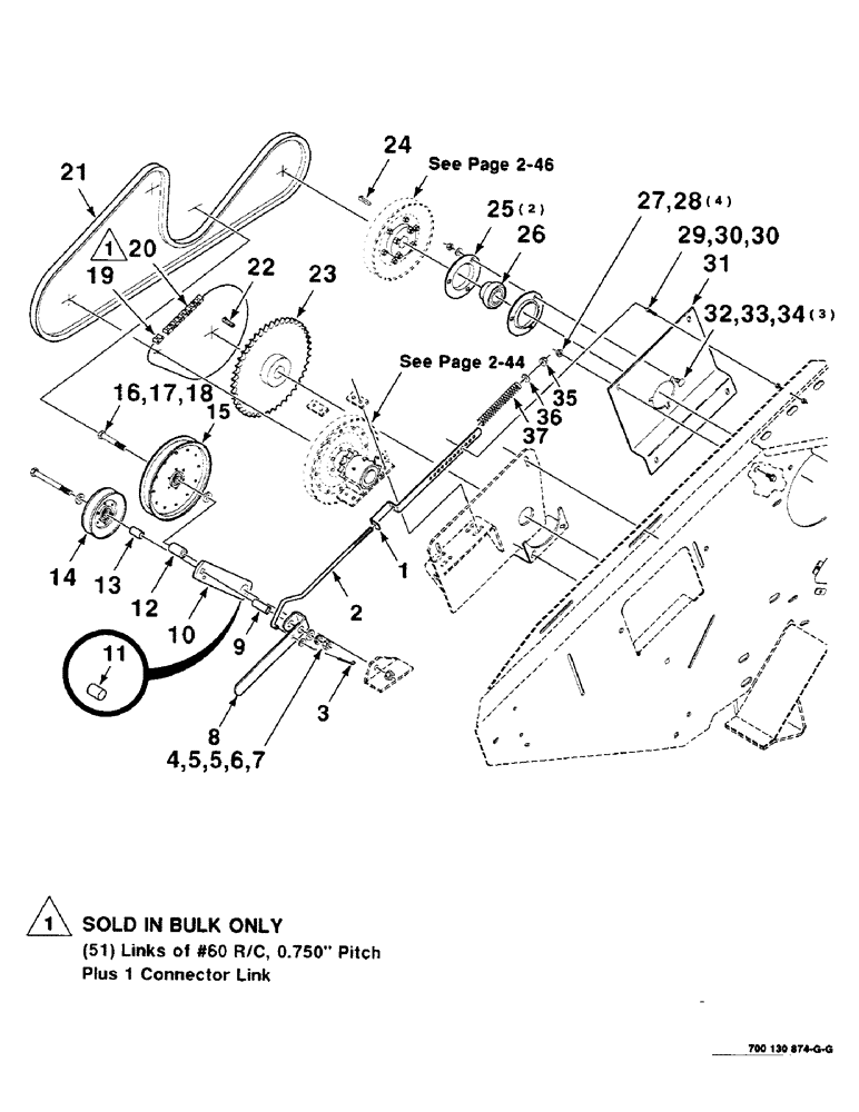 Схема запчастей Case IH 8840 - (2-40) - REEL DRIVE ASSEMBLY (S.N. CFH0032001 THRU CFH0032864) (58) - ATTACHMENTS/HEADERS