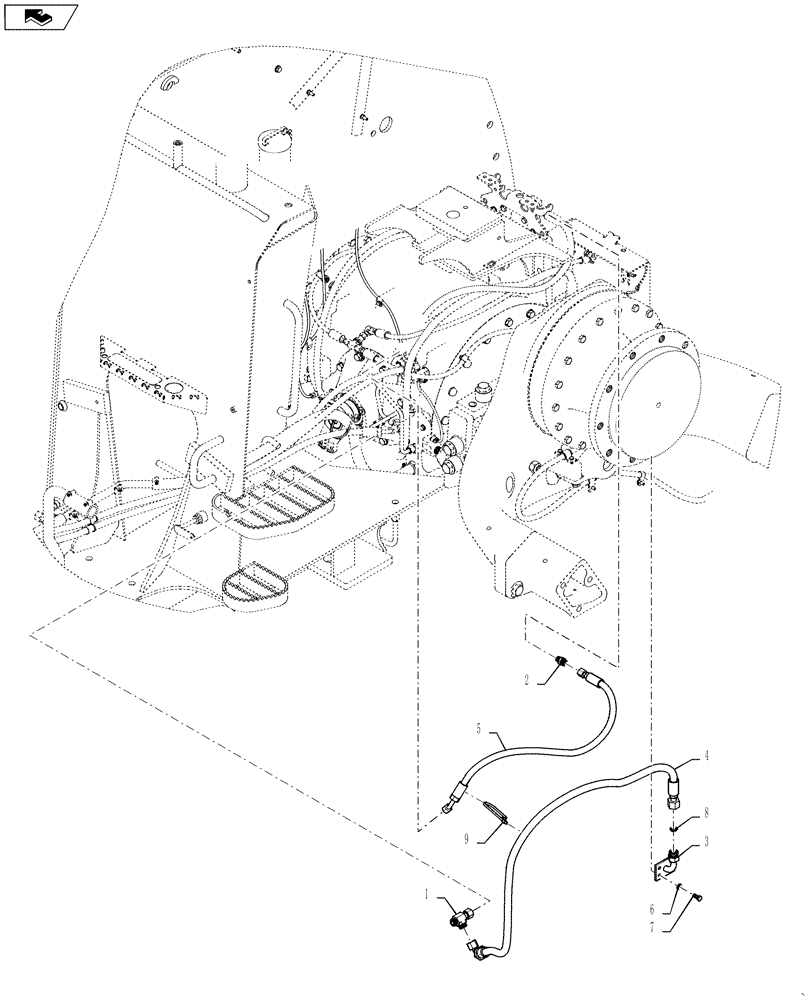 Схема запчастей Case IH STEIGER 350 - (14.100.AR[07]) - PTO - TRANSFER CASE LUBE (14) - MAIN GEARBOX & DRIVE