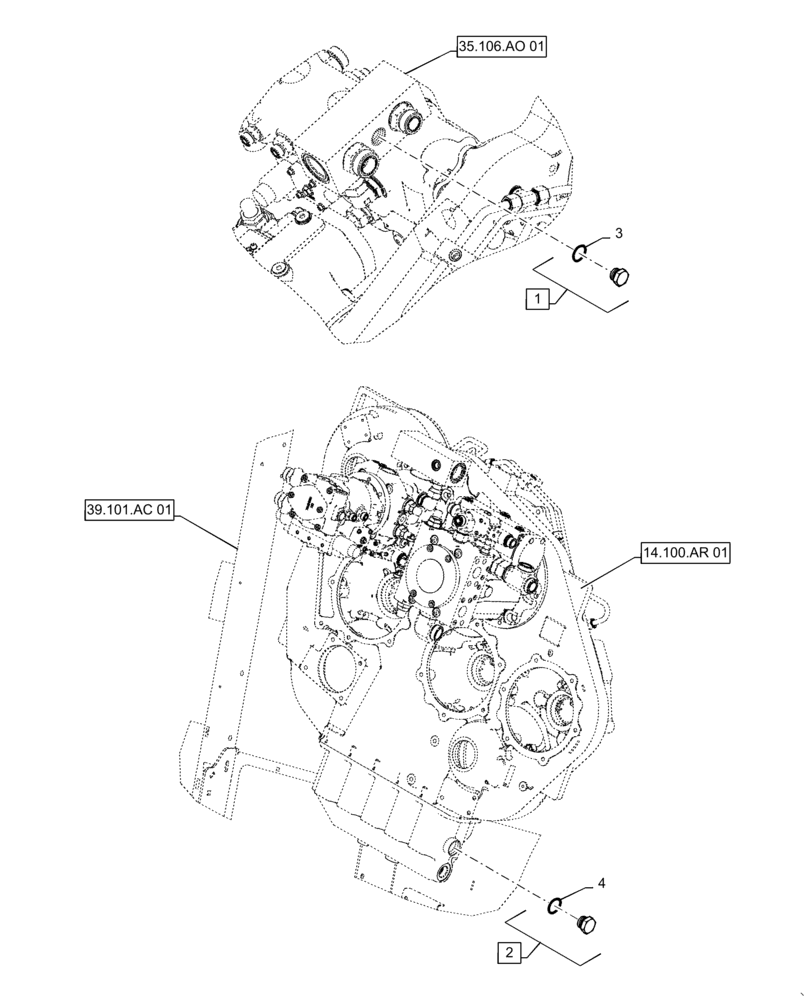 Схема запчастей Case IH 9240 - (29.300.AP[03]) - VAR - 722305, 425256 - PLUG, REAR AXLE ASSY, STANDARD (29) - HYDROSTATIC DRIVE