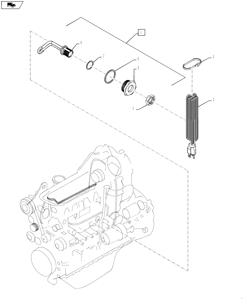 Схема запчастей Case IH STEIGER 350 - (55.202.AE[01]) - BLOCK HEATER - 120V - STEIGER 350 (55) - ELECTRICAL SYSTEMS