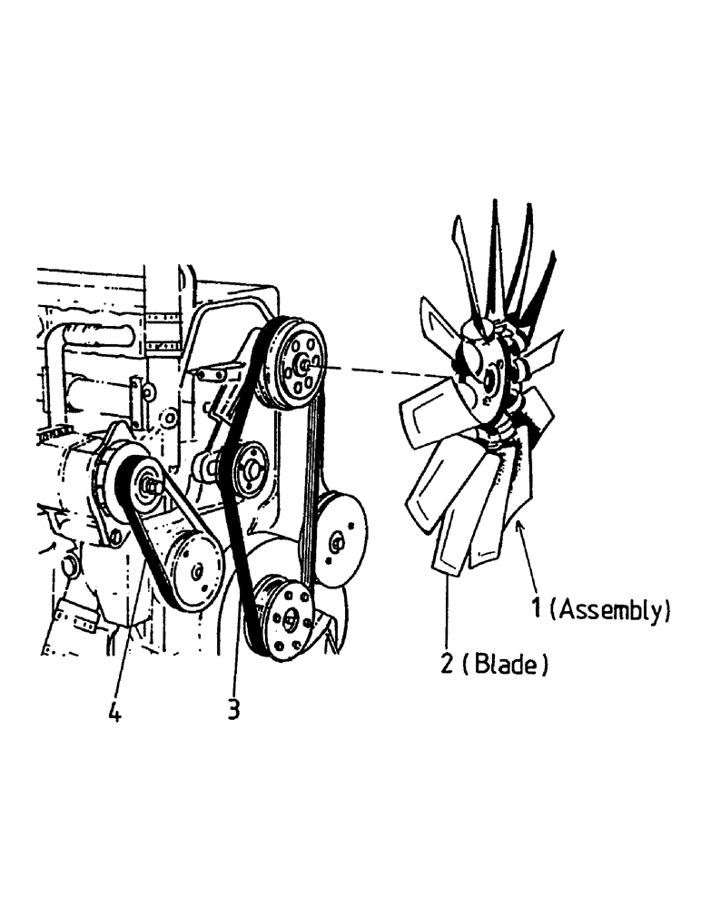 Схема запчастей Case IH 7700 - (C02-00) - COOLING FAN AND DRIVE BELTS, FLORIDA OPTION Engine & Engine Attachments