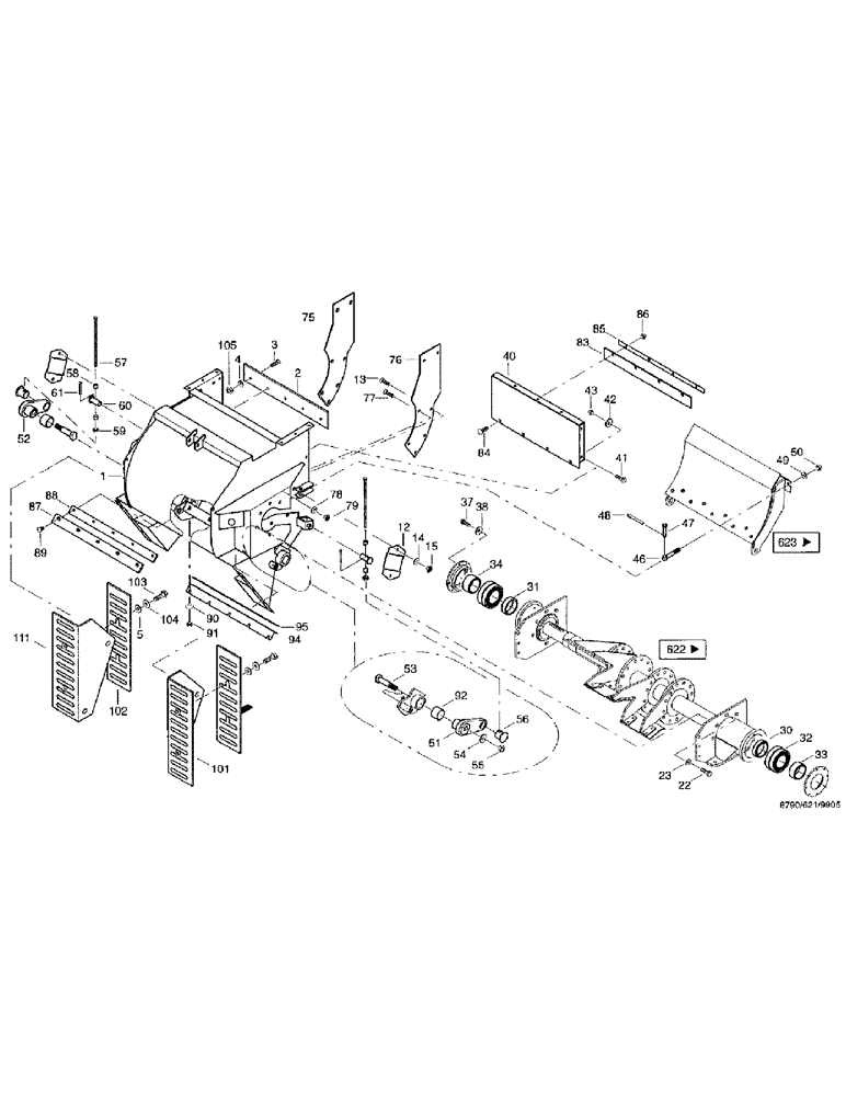 Схема запчастей Case IH 8790 - (133) - SPOUT BLOWER, HOUSING (70) - EJECTION