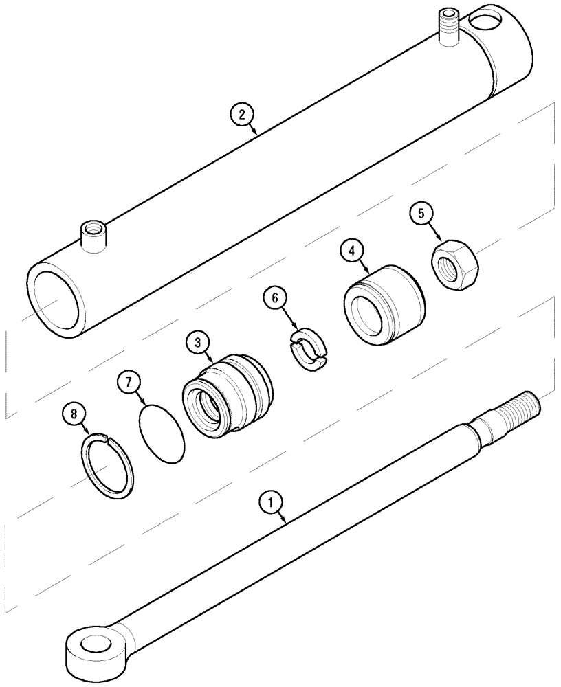 Схема запчастей Case IH MX150 - (08-44) - HITCH CYLINDER ASSEMBLY (35) - HYDRAULIC SYSTEMS