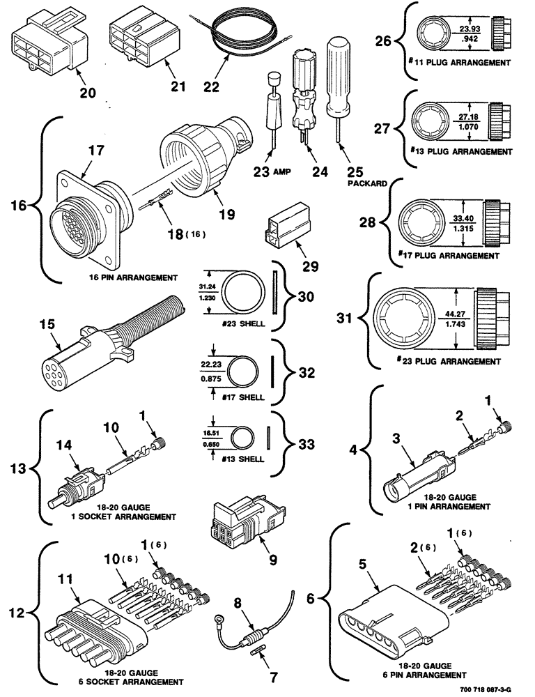 Схема запчастей Case IH RS561A - (4-026) - ELECTRICAL HARNESS SERVICE PARTS,  CONTINUED (06) - ELECTRICAL