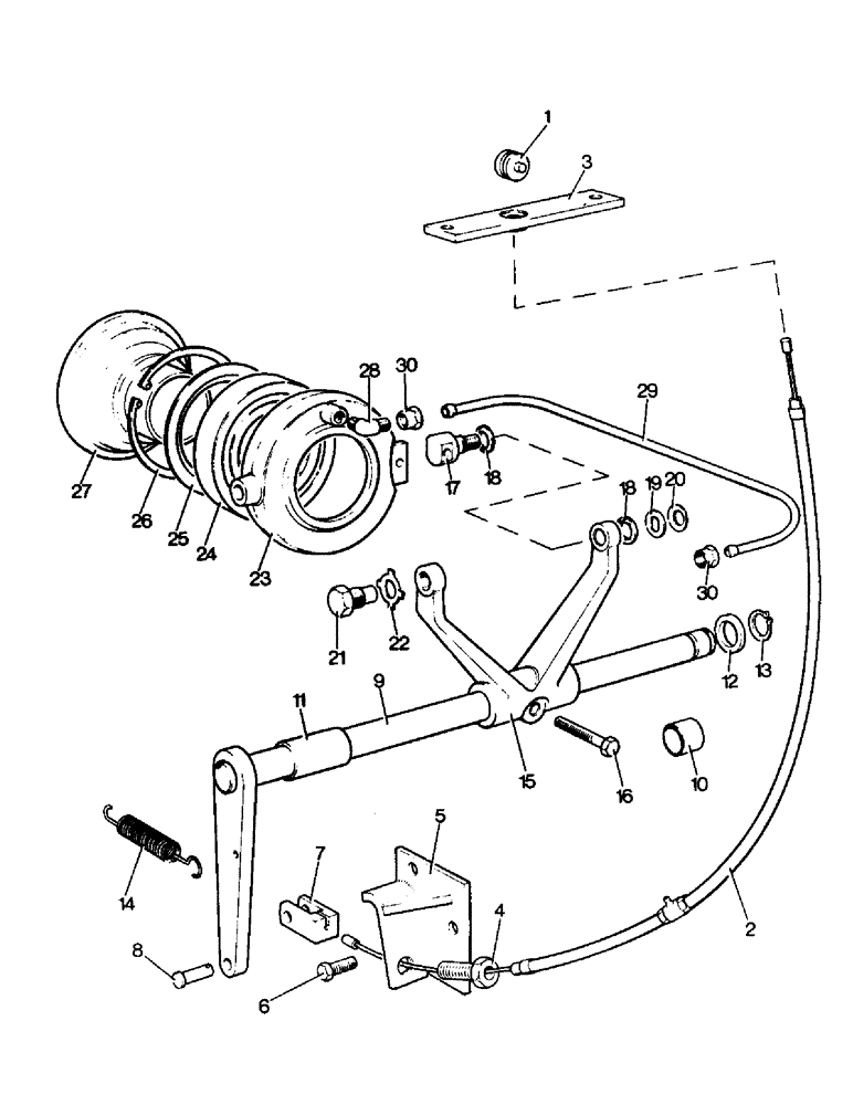 Схема запчастей Case IH 996 - (B09-1) - CLUTCH, PTO CLUTCH RELEASE MECHANISM, 996Q, 996SK (03.1) - CLUTCH