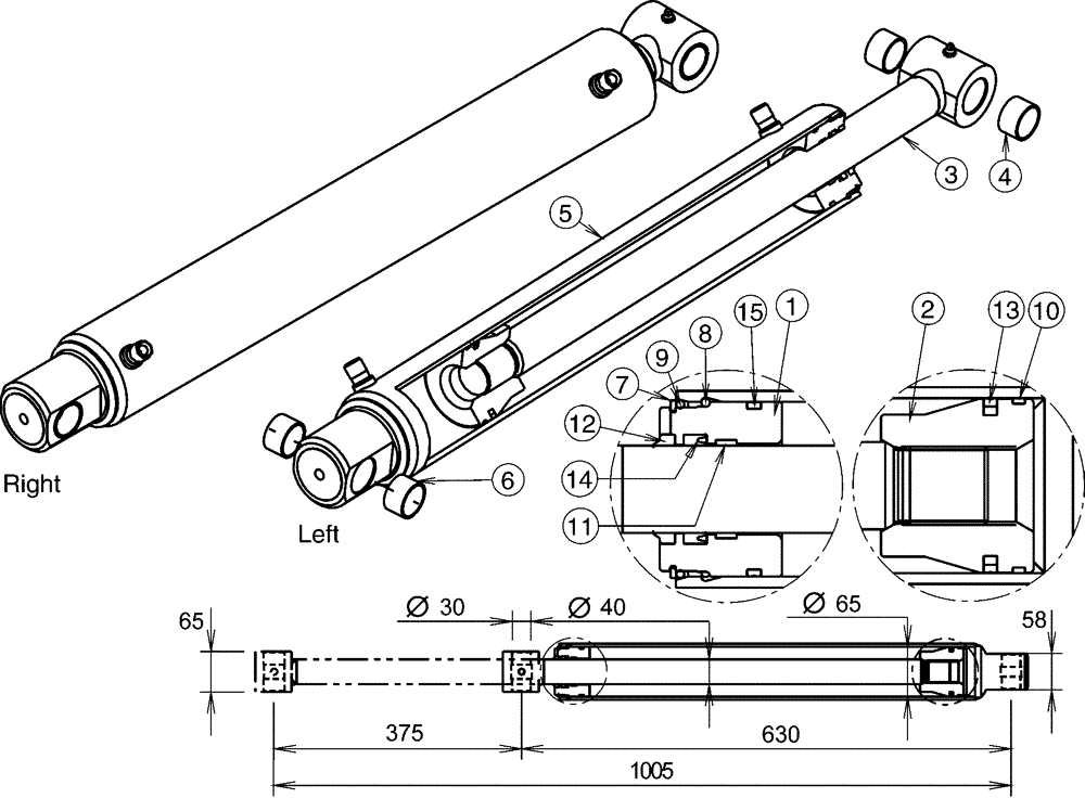 Схема запчастей Case IH LX720 - (35.100.BI[06]) - FLEXIBAL HYDRAULIC CYLINDER (35) - HYDRAULIC SYSTEMS