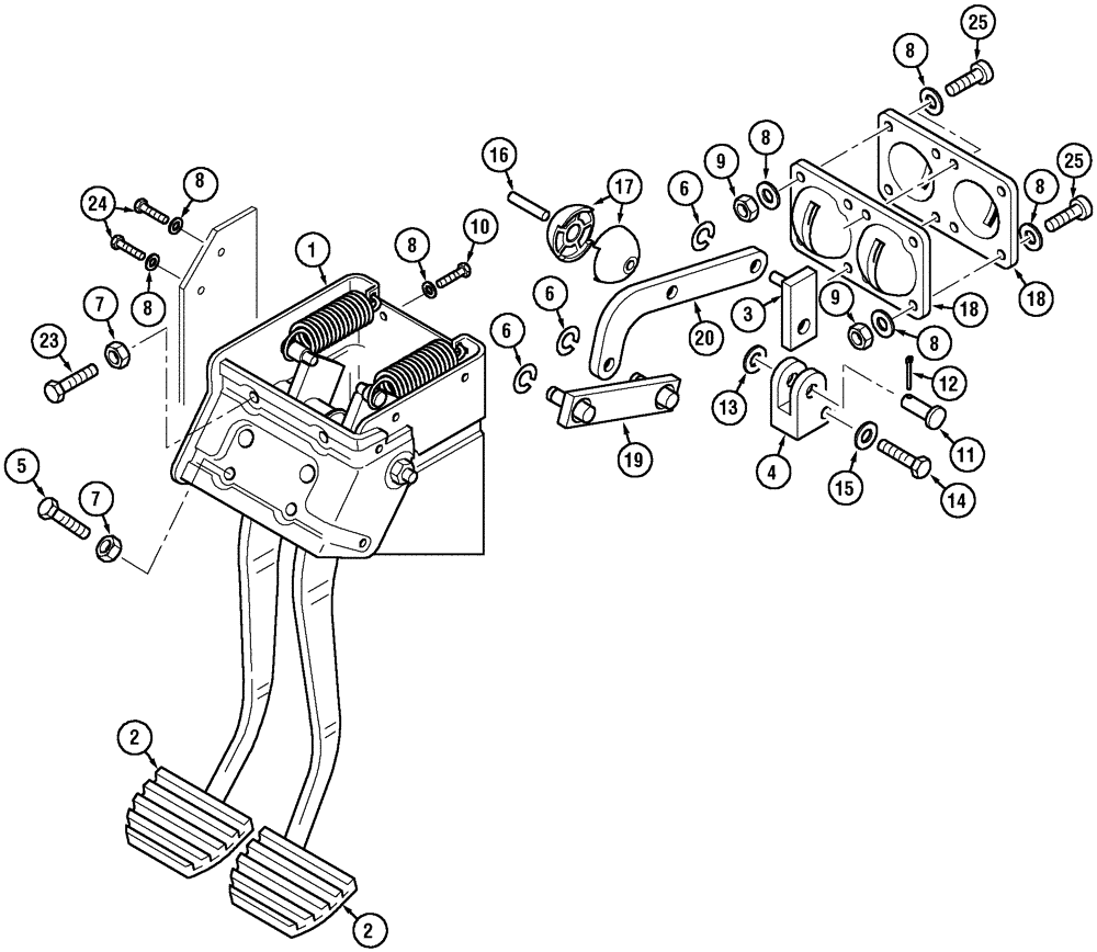 Схема запчастей Case IH MX170 - (07-04) - BRAKES (33) - BRAKES & CONTROLS