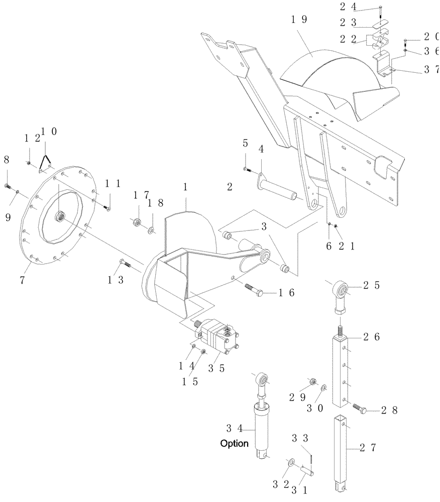 Схема запчастей Case IH A7000 - (A03.07[01]) - Sidetrim Knives 45° (13) - FEEDER