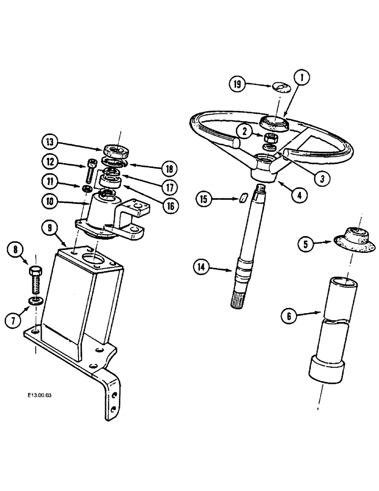 Схема запчастей Case IH 2150 - (5-02) - STEERING, COLUMN TO SUPPORT (05) - STEERING