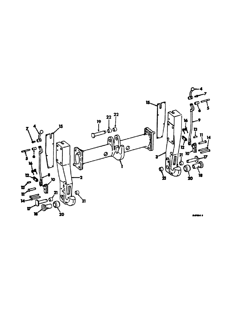 Схема запчастей Case IH 766 - (09-22) - FRAME, THREE POINT HITCH QUICK COUPLER, CATEGORY III CONVERTIBLE TO CATEGORY II HITCH (12) - FRAME