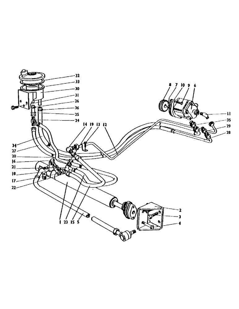 Схема запчастей Case IH 1200 - (090) - POWER-ASSISTED STEERING, U965 Steering & Front Axle