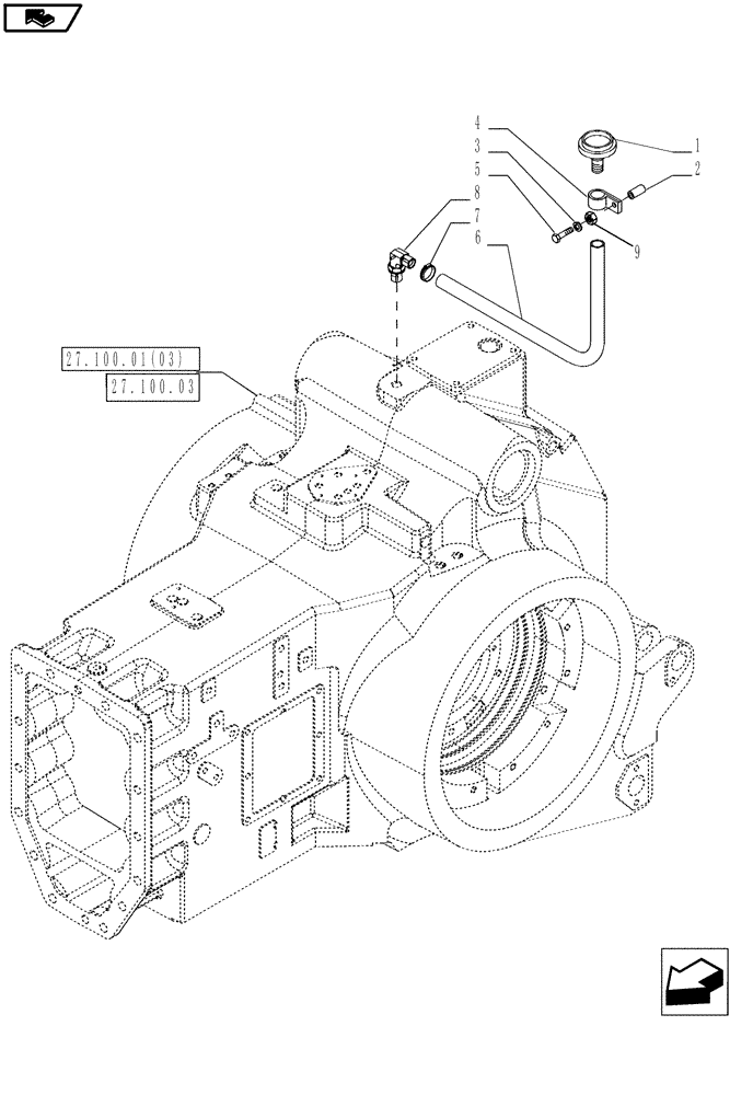 Схема запчастей Case IH MAGNUM 210 - (21.113.02) - OIL BREATHER ASSEMBLY (21) - TRANSMISSION