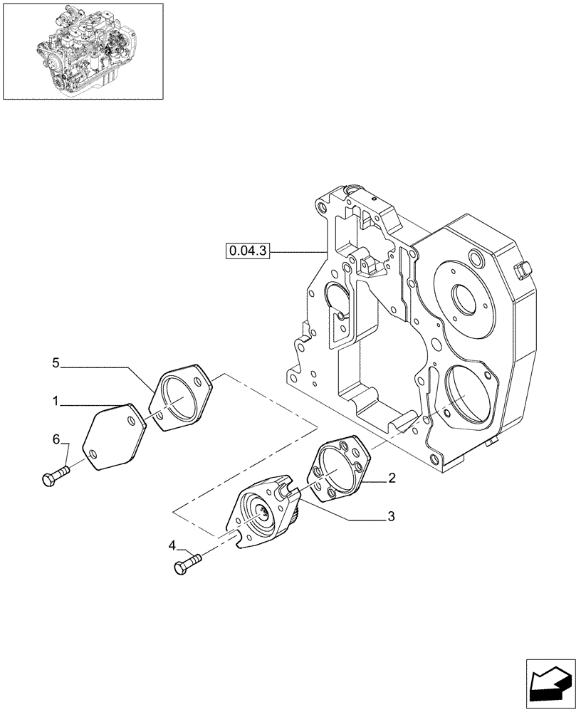 Схема запчастей Case IH F4GE9684B J601 - (0.35.0[01]) - POWER TAKE OFF (504072955) 