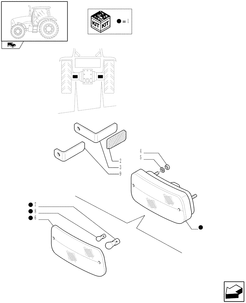 Схема запчастей Case IH PUMA 210 - (1.75.6[03]) - REAR LAMPS AND REFLECTOR (06) - ELECTRICAL SYSTEMS