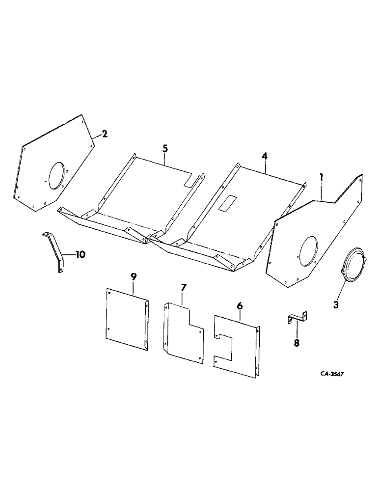 Схема запчастей Case IH 715 - (24-05) - CLEANING FAN, FAN SHIELDS AND FAN BOTTOM SHIELDS (15) - CLEANING