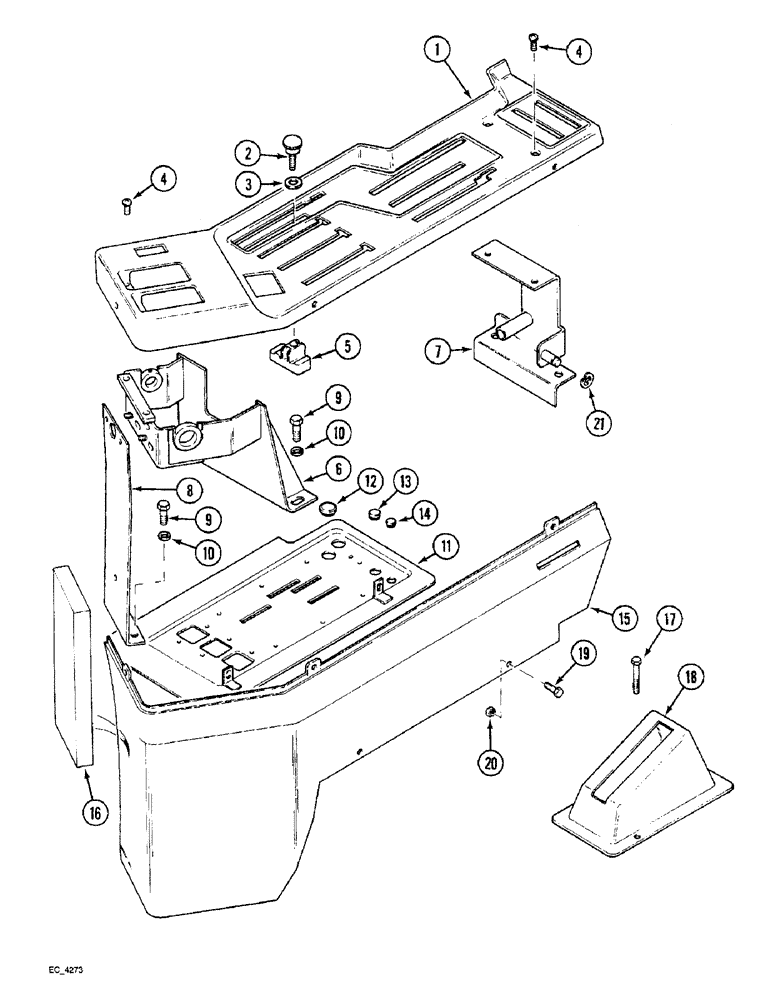 Схема запчастей Case IH 3230 - (9-016) - CONTROL CONSOLE RIGHT, TRACTOR WITH CAB (09) - CHASSIS/ATTACHMENTS