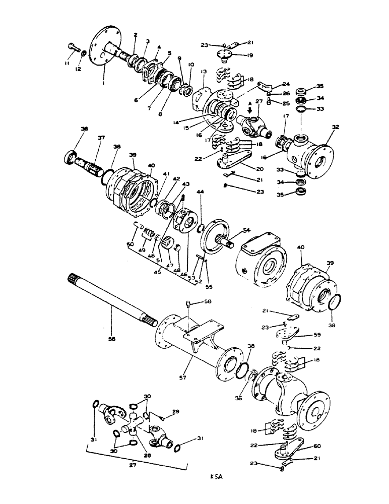 Схема запчастей Case IH 784 - (07-56) - DRIVE TRAIN, FRONT AXLE, ALL WHEEL DRIVE, KIMCO AXLE (04) - Drive Train