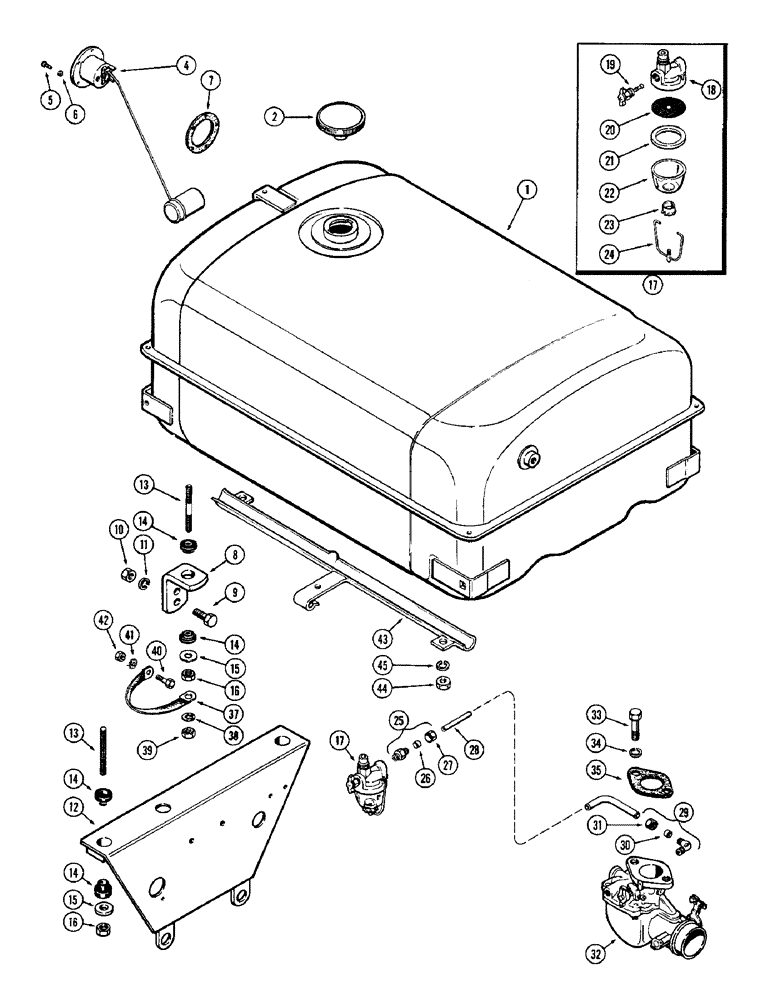 Схема запчастей Case IH M570AT - (026) - FUEL TANK, (159) SPARK IGNITION ENGINE (03) - FUEL SYSTEM