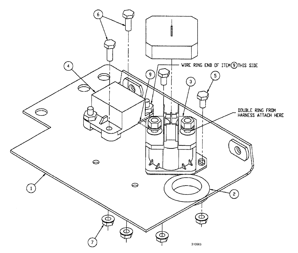 Схема запчастей Case IH SPX3185 - (03-078) - ENGINE - SOLENOID MOUNT ASSEMBLY (01) - ENGINE