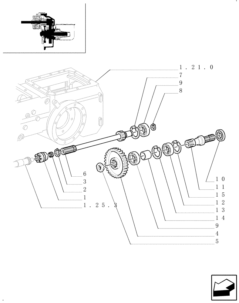 Схема запчастей Case IH JX70U - (1.80.1[02]) - POWER TAKEOFF - SHAFTS & GEARS (07) - HYDRAULIC SYSTEM