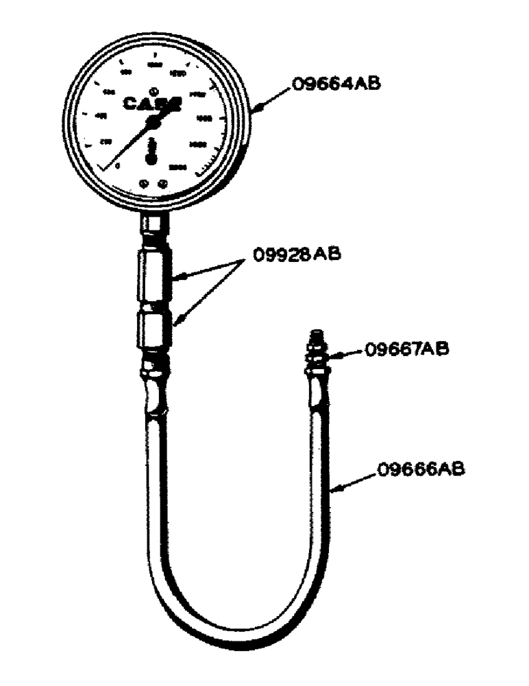 Схема запчастей Case IH 600-SERIES - (137) - 4501AA HYDRAULIC OIL PRESSURE GAUGE (08) - HYDRAULICS