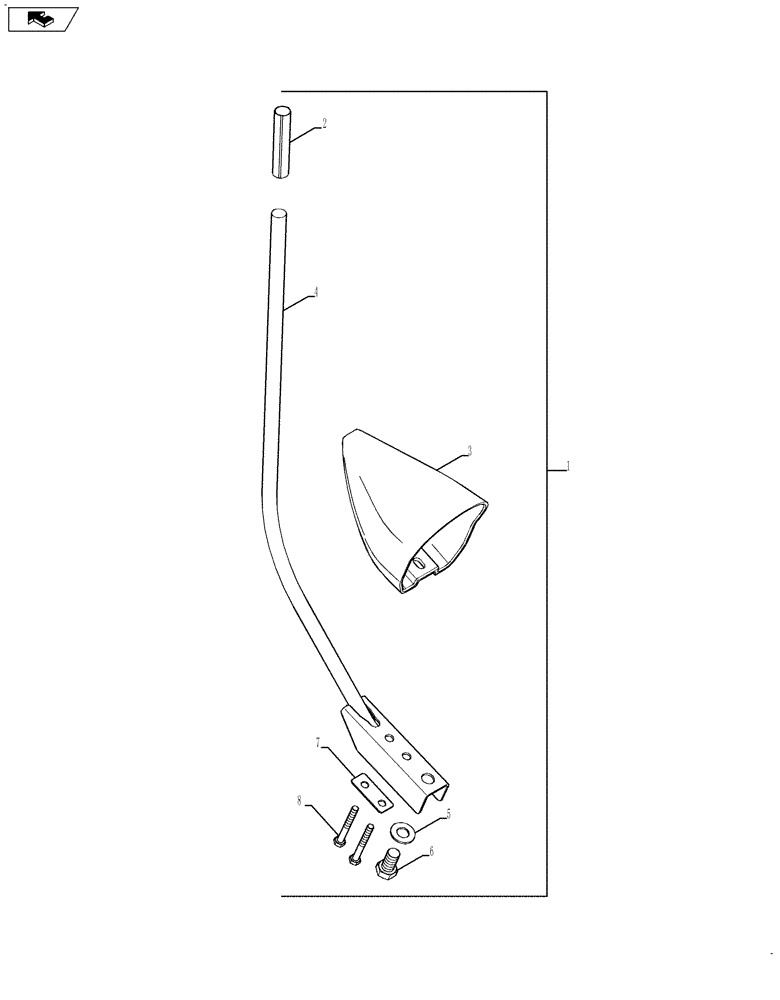 Схема запчастей Case IH 3020-30 - (58.131.03) - DIVIDER ASSEMBLY, EXTENDED (58) - ATTACHMENTS/HEADERS