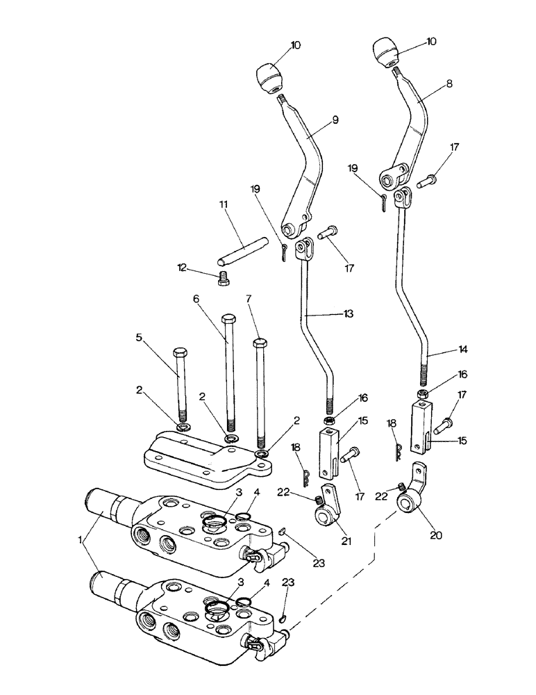 Схема запчастей Case IH 1690 - (K19-1) - TWO SECTION REMOTE VALVE, PRIOR TO P.I.N. 11212527, HIGH PLATFORM, CAB MODEL (07) - HYDRAULICS