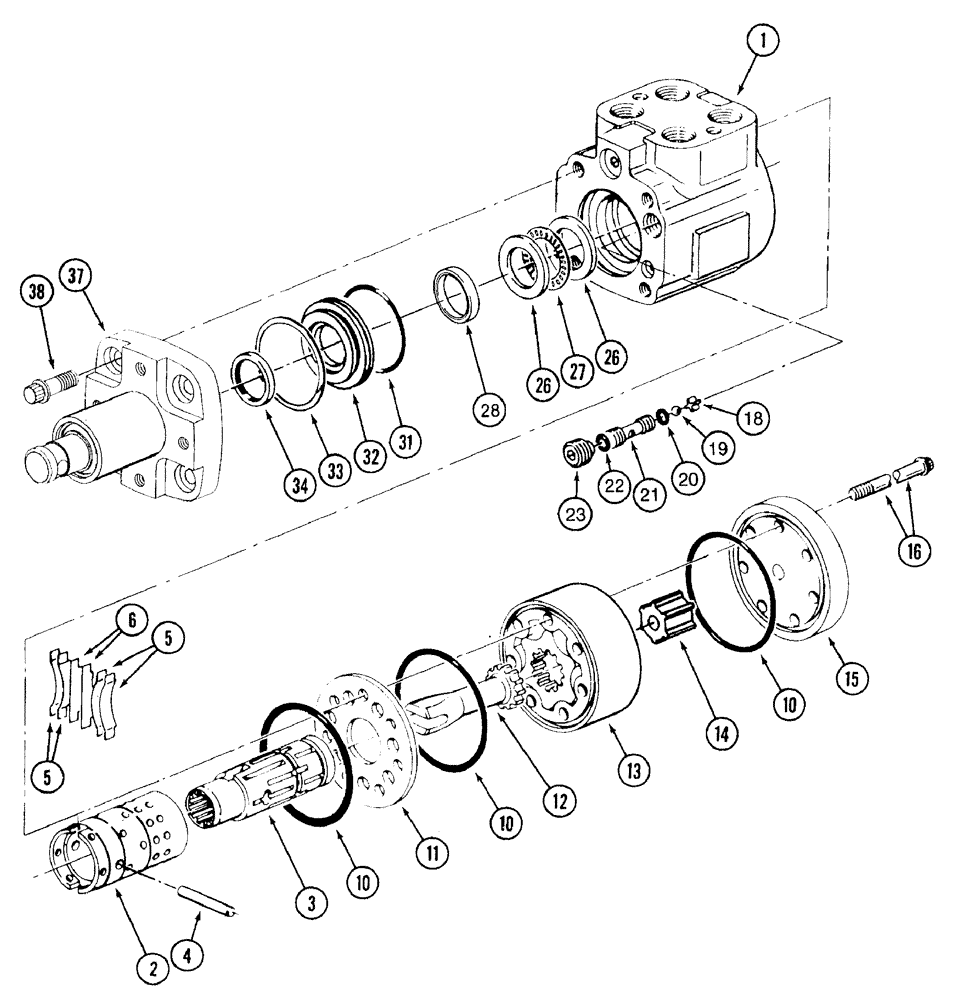 Схема запчастей Case IH 7220 - (5-020) - STEERING PUMP ASSEMBLY, MFD TRACTOR (05) - STEERING