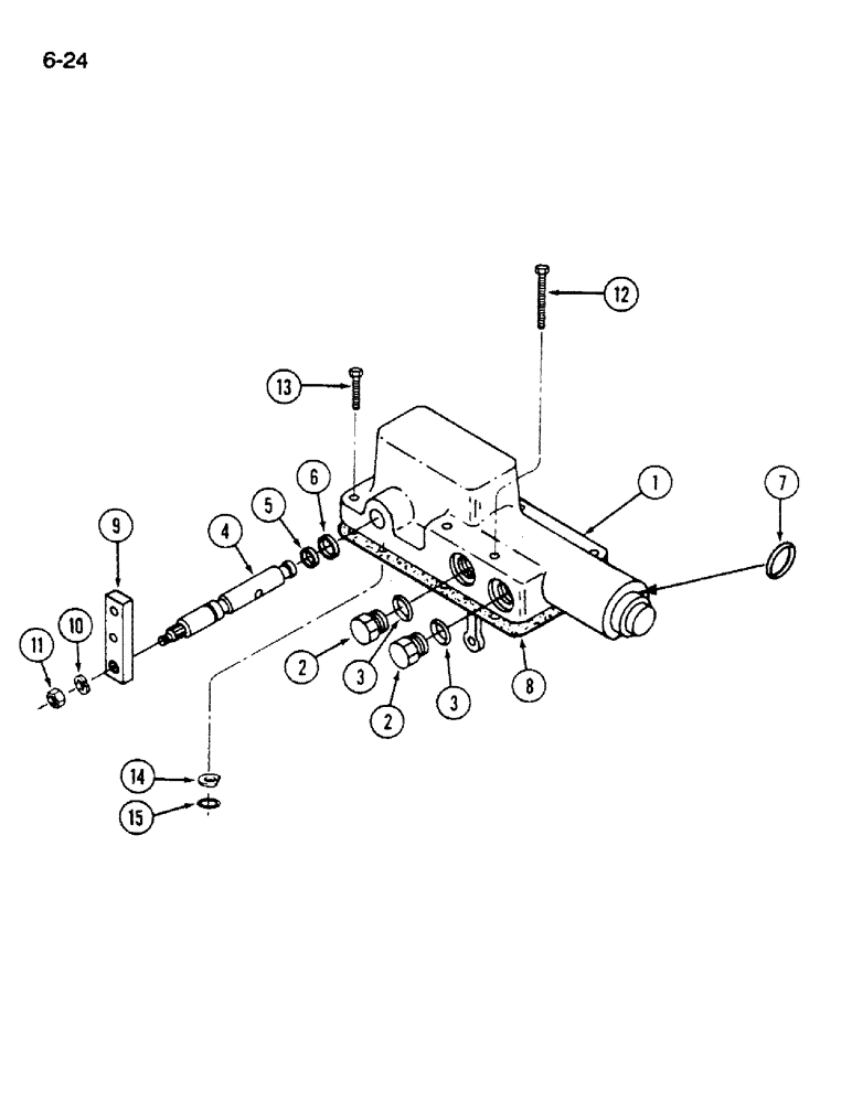 Схема запчастей Case IH 1620 - (6-024) - HYDROSTATIC PUMP, CONTROL VALVE (03) - POWER TRAIN