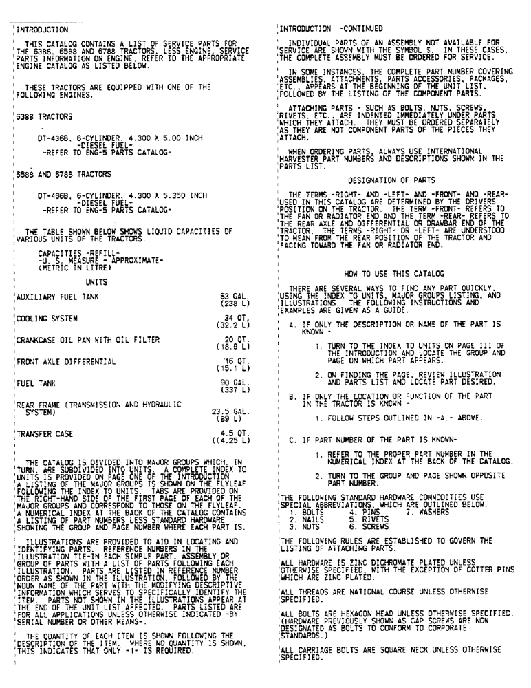 Схема запчастей Case IH 6788 - (00-05) - INTRODUCTION - FLUID CAPACITIES (00) - GENERAL