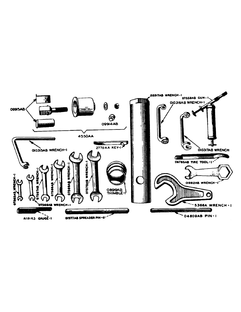 Схема запчастей Case IH 600-SERIES - (134) - TOOLS (88) - ACCESSORIES