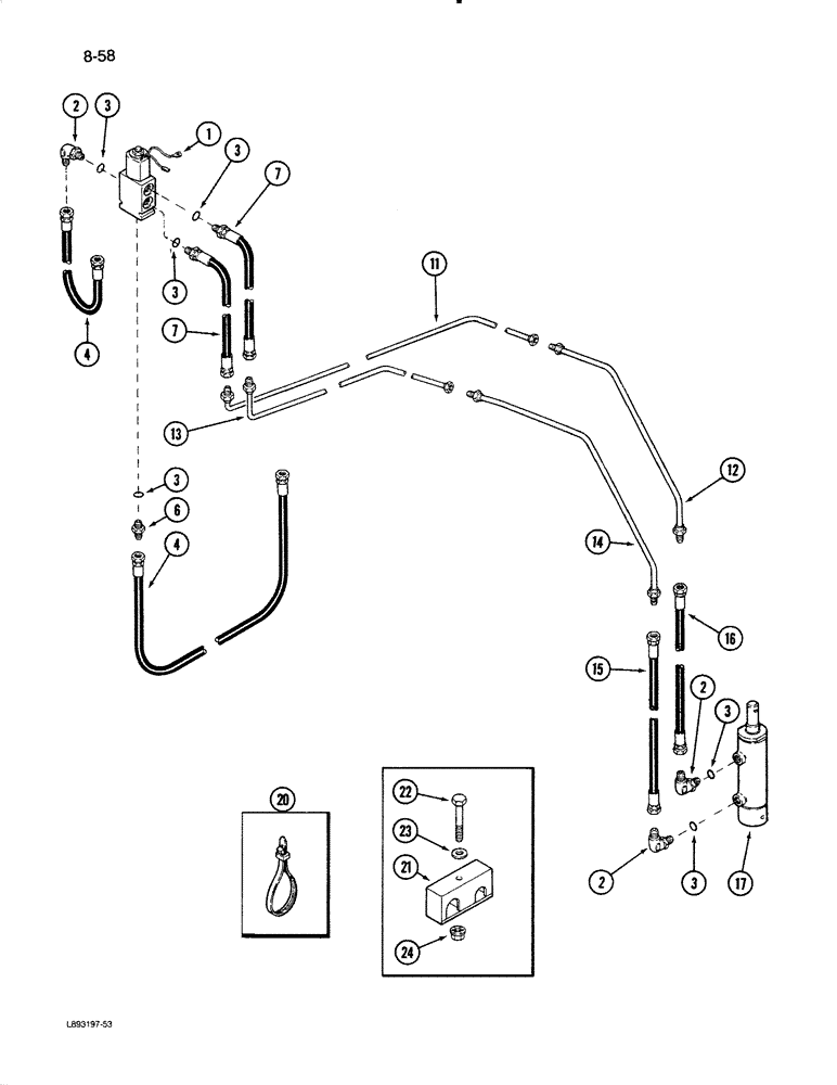 Схема запчастей Case IH 1670 - (8-58) - FEEDER CLUTCH VALVE SYSTEM, MODULAR CONTROL (07) - HYDRAULICS