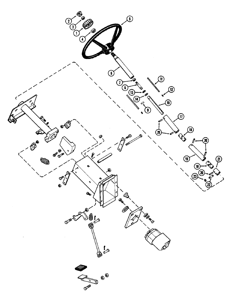 Схема запчастей Case IH 2590 - (5-148) - STEERING WHEEL AND SHAFT (05) - STEERING