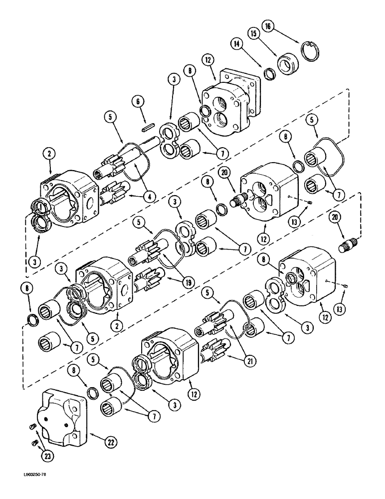 Схема запчастей Case IH 1670 - (8-42) - HEADER AND REEL PUMP DRIVE (07) - HYDRAULICS