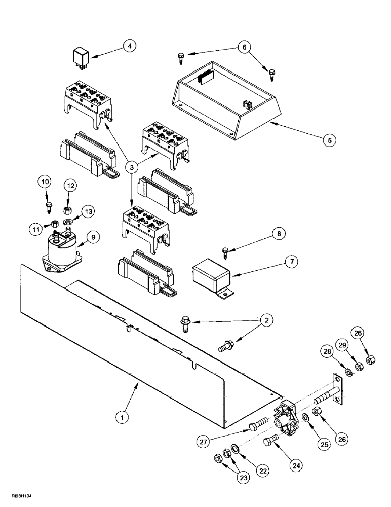 Схема запчастей Case IH MX180 - (4-046) - ELECTRICAL COMPONENT MOUNTING (04) - ELECTRICAL SYSTEMS