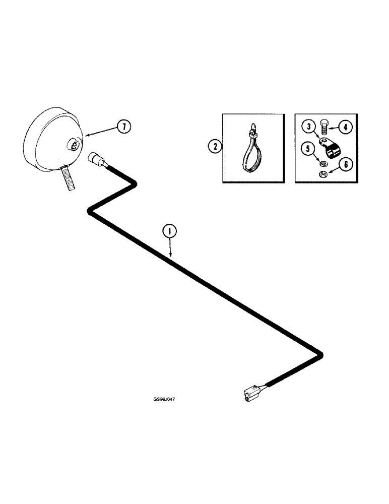 Схема запчастей Case IH 1660 - (4-22) - UNLOADER LAMP HARNESS (06) - ELECTRICAL